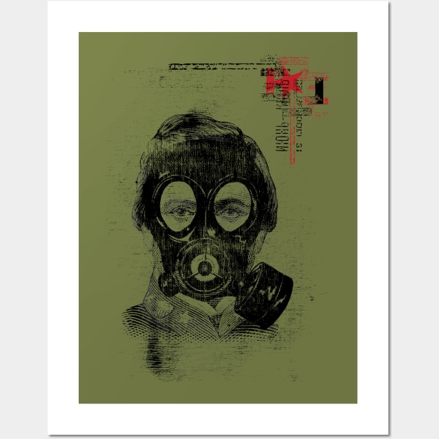 Gas Mask Man Wall Art by RepubliRock